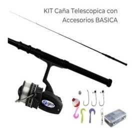 Kit Caña De Pescar Con Carrete Y Accesorios Basica Kit Caña De Pescar Con Carrete Y Accesorios Basic