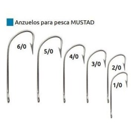 Anzuelo Para Pesca 3103dt 1/0 Mustad (12 Piezas) Anzuelo Para Pesca 3103dt 1/0 Mustad (12 Piezas)